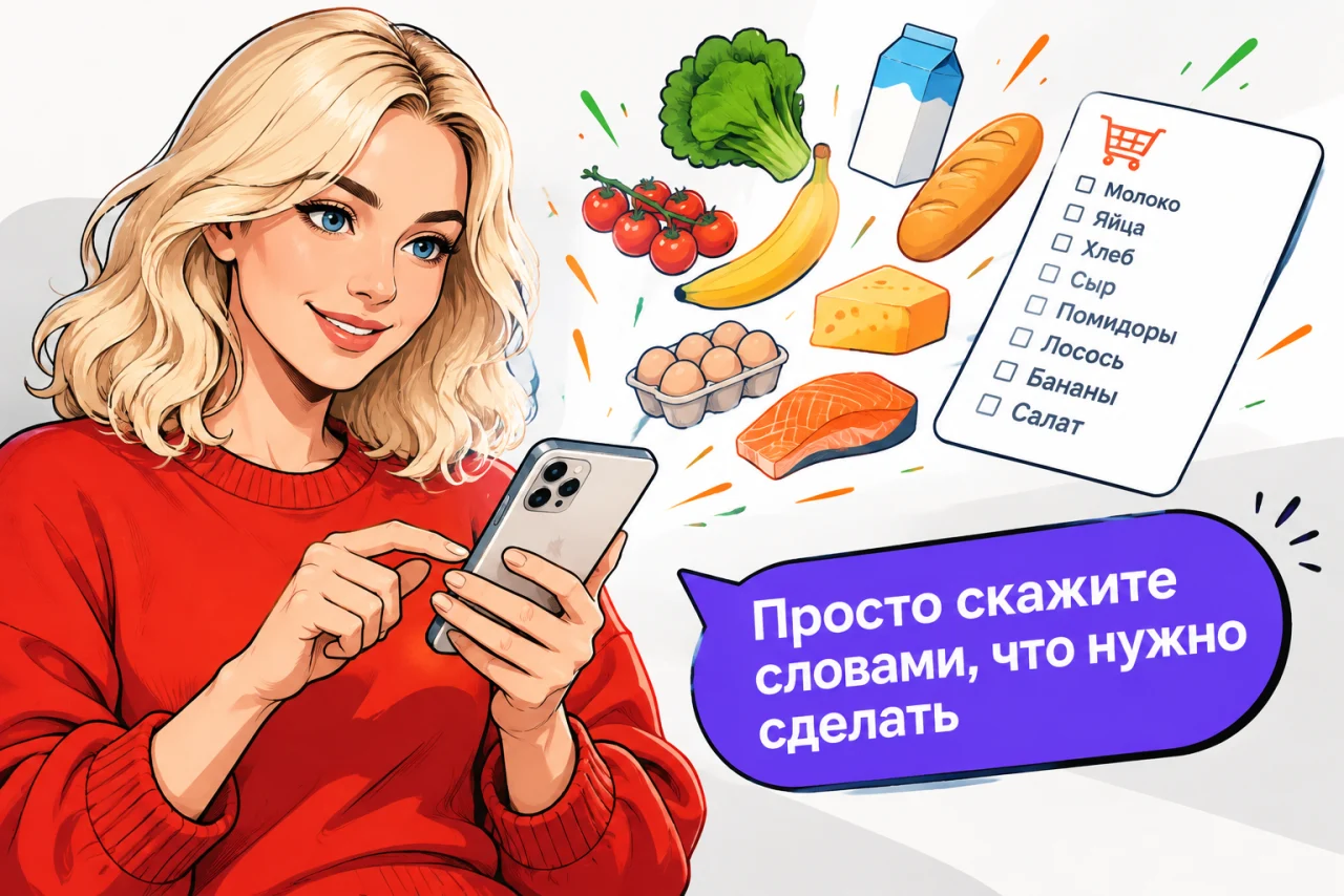 Соберёт список покупок и меню