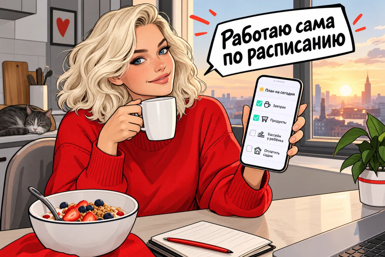 Работает сам по расписанию